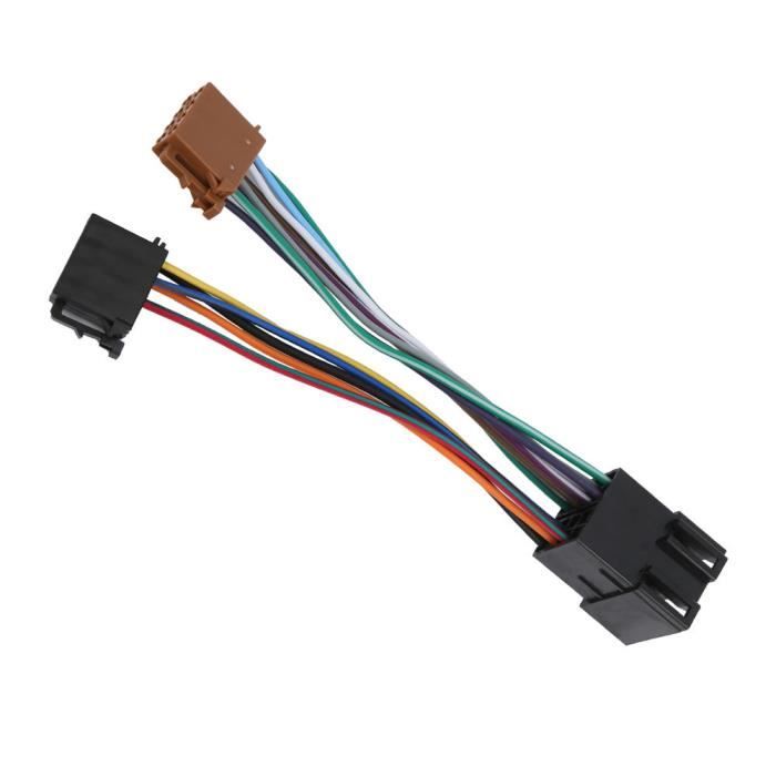 Faisceau Câble Autoradio 16 Broches Pour Opel - Compatible Astra H, Zafira B, Corsa D, Meriva A… - Longueur 18.5 Cm