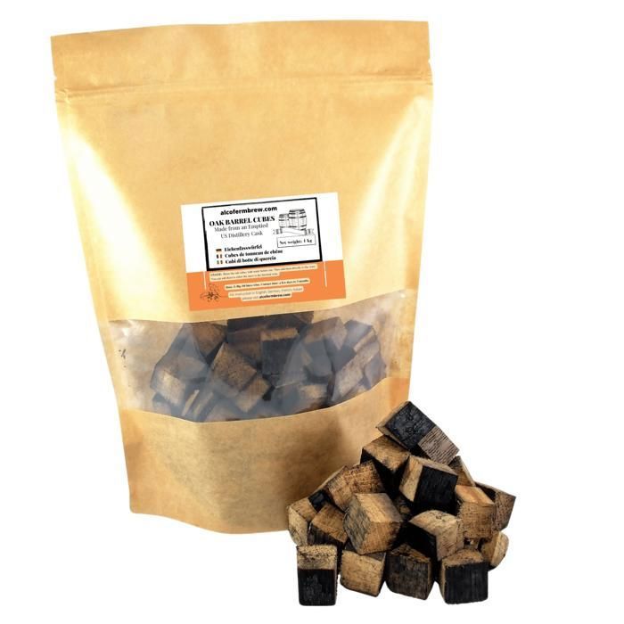 Cubes de chêne BOURBON 1 kg Cubes Bois Les cubes pour la maturation Vins, Bière, Whisky