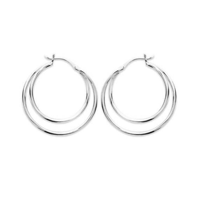 Bijoux Ethniques Indiens Boucles D'oreilles Créoles En Argent 925 Creoles Perles Inde 007