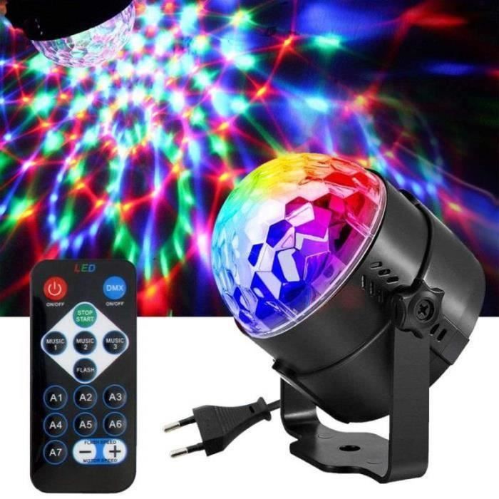 Lampe Disco LED à Commande Sonore - 90 Effets Lumineux, Télécommande, Minuterie - Projecteur à Facettes Pour Fêtes, Soirées, Maison