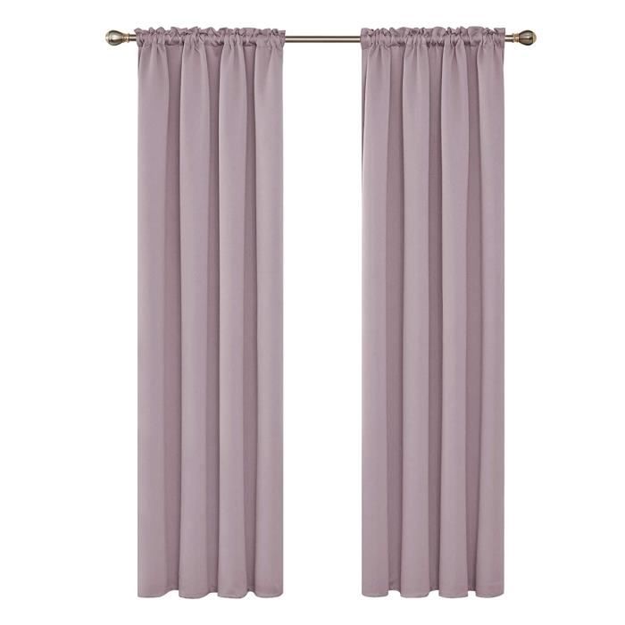 Deconovo Lot De 2 Rideaux Chambre Bebe Fille Rideaux Occultants Enfant Rideau Thermique Isolant Anti Froid Pass Tringle 140x290cm Cdiscount Maison