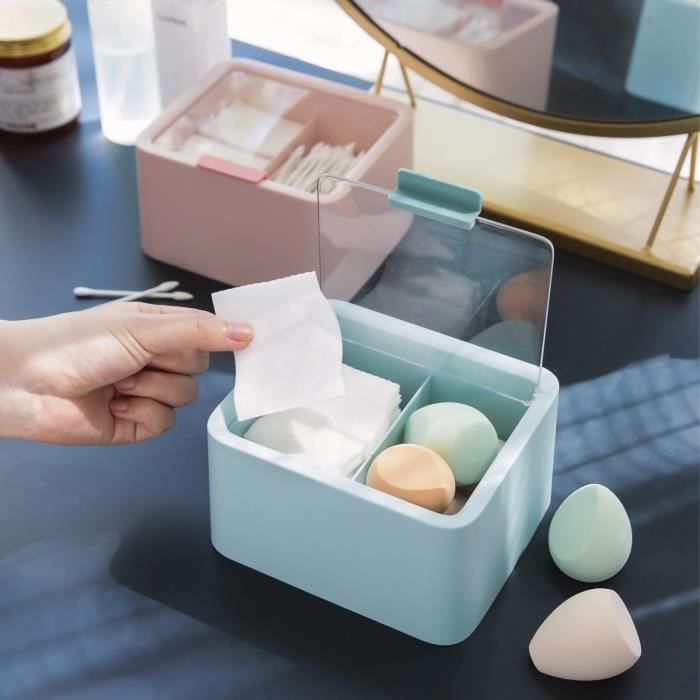 Organisateur Cosmétique FASSME Transparent - Empilable, Pour Salle De Bain, Maquillage, Bijoux