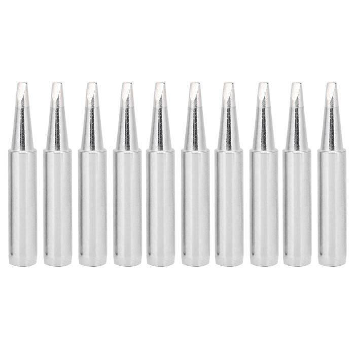 Lot De 12 Pointes De Fer à Souder - Compatible Stations 936, 937, 852D, Etc. - Plage 200-480°C - Cuivre Nickelé - 3