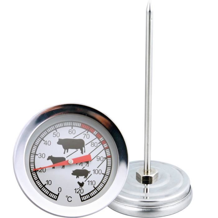 Thermomètre Barbecue avec Tige Extra Longue Fumeur de Barbecue