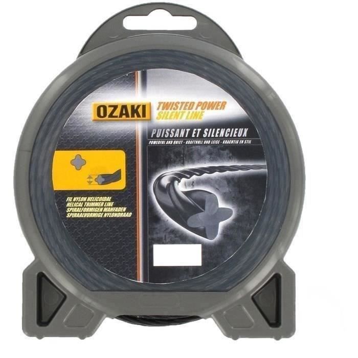 Fil nylon hélicoïdal OZAKI TWISTED POWER SILENT LINE, Ø: 3,3mm, L: 46m