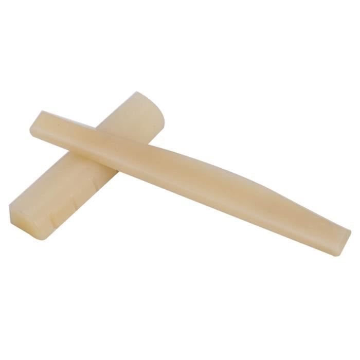Kit De Remplacement Sillet Et Chevilles De Chevalet En Os Pour Guitare Folk - Améliore Le Timbre Et Le Jeu