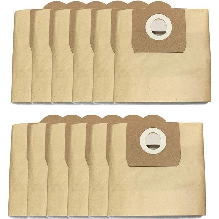 6 Sacs Aspirateur DrRobor Pour Kärcher WD3, MV3 - Filtration Débris Secs - Capacité 18L