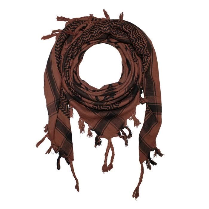 Kefiah Freak Scene – Sciarpa Arafat 100% Cotone – Design Pentagramma Nero/Bianco – 100x100 Cm – Shemagh Palestinese