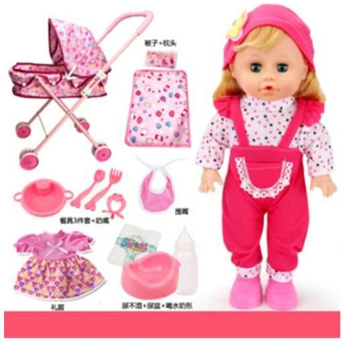 No 2 Vinyle Bebe Reborn Parler Fille Nouveau Ne Bebes Vivants Poupees Avec Poussette Jouets Ensemble Eau Potable Pipi Bebe Reborn Cdiscount Jeux Jouets