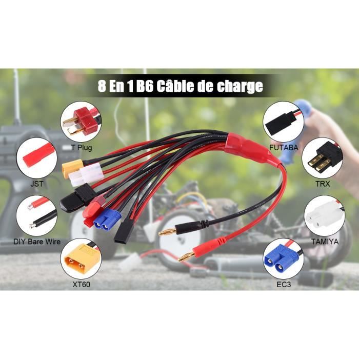 OKJHFD Adaptateur De Chargeur De Batterie, 8 En 1 Batterie Lipo Prise De Charge Multiple Convertir OKJHFD Adaptateur De Chargeur De Batterie, 8 En 1 Batterie Lipo Prise De Charge Multiple Convertir
