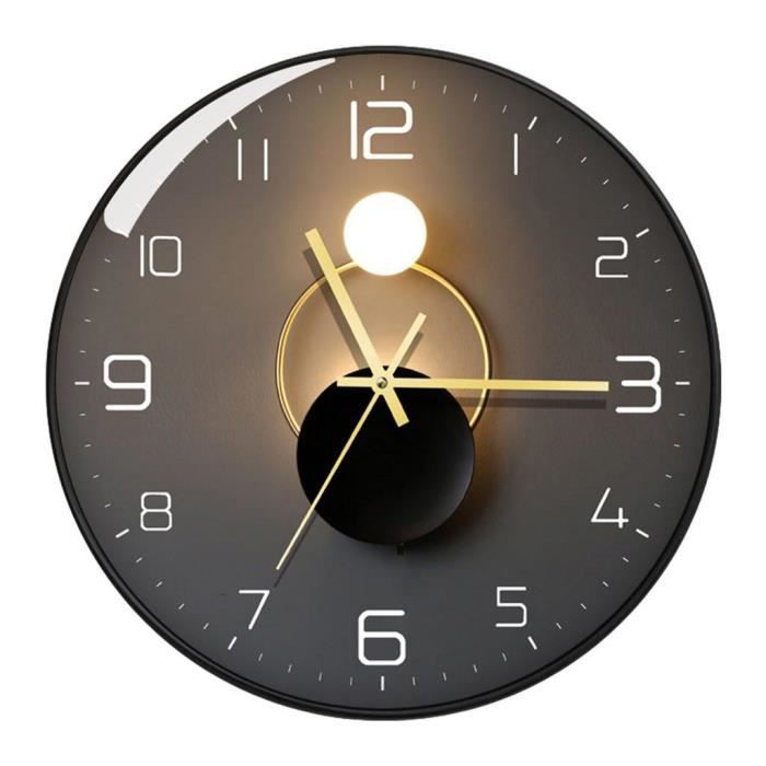 Horloge Murale À Quartz Rond Moderne De 12 Pouces, Facile À Lire Et  Silencieuse Pour Bureau Maison Cuisine Un Cadre Noir - Cdiscount Maison