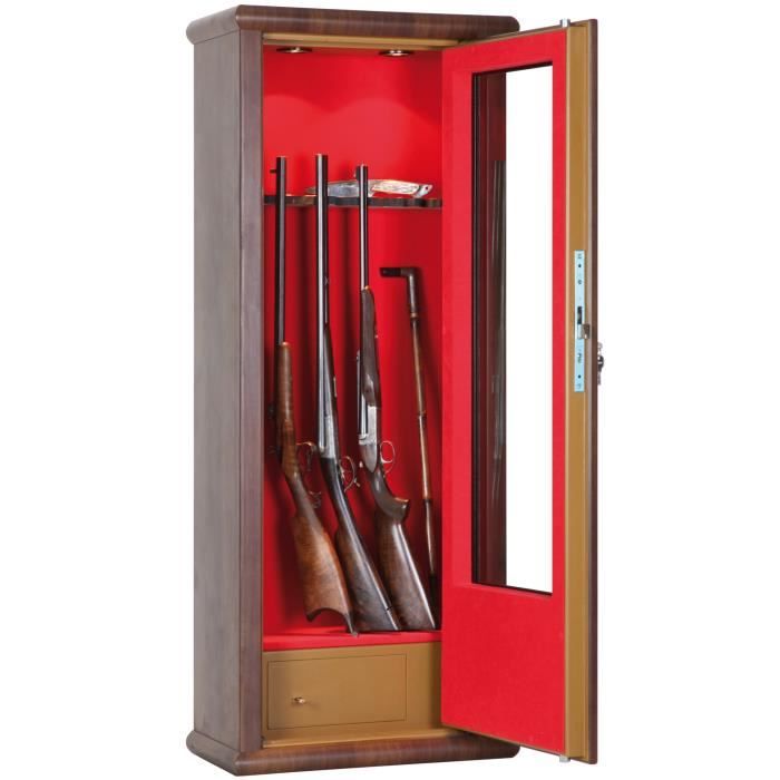 Armoire forte Wood 10 Marron Cdiscount Look Vitrine / - armes LV62 Bricolage