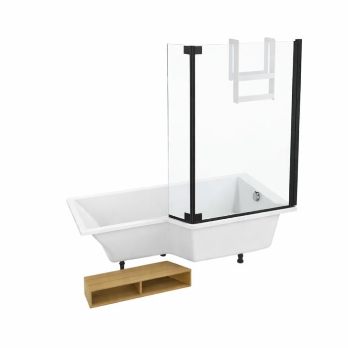 Pack baignoire bain douche 170 x 90 JACOB DELAFON Neo version droite + pare bain noir mat Pack baignoire bain douche 170 x 90 JACOB DELAFON Neo version droite + pare bain noir mat