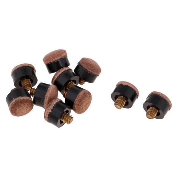10 Embouts De Queue De Billard SIRLOMU - 12mm, Cuir Dur, à Visser
