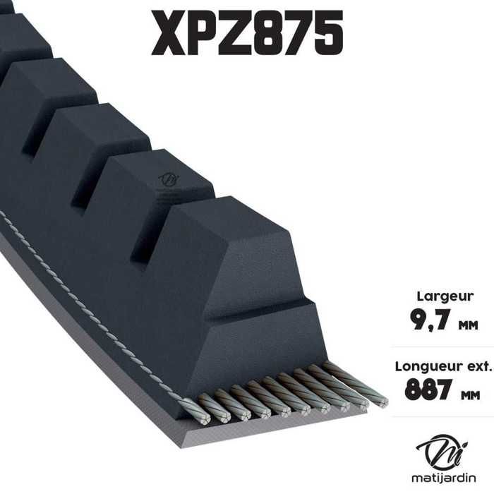 Courroie Trapézoïdale Crantée Greenstar – Référence 5L860, Section 16x12,1 Mm, Longueur 86" | Pour Tondeuse, Machine Agricole, Transmission