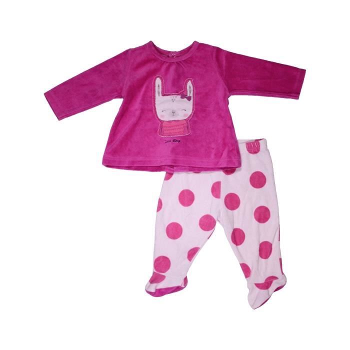 Pyjama 2 Pieces Bebe Fille Sucre D Orge 6 Mois Blanc Hiver Vetement Bebe Blanc Blanc Cdiscount Pret A Porter