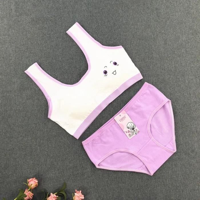 Ensemble Lingerie Soutien-gorge Et Culotte PINK - Rose Bébé - Taille 32B - Soie Imitation - Neuf