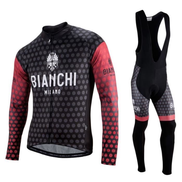 Maillot Vélo équipe Rock Racing Pro Manches Longues Hiver Polaire Thermique 285