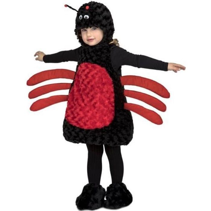 Déguisement Araignée Peluche Enfant - Disfrazzes - Rouge - Intérieur - 5 ans - Robe, capuche et couvre-pieds