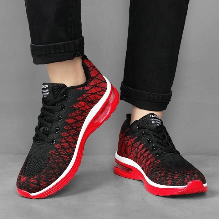 Chaussures De Basket Montantes Pour Hommes | Semelle Antidérapante, Tige En Maille Respirante | Style Sportif