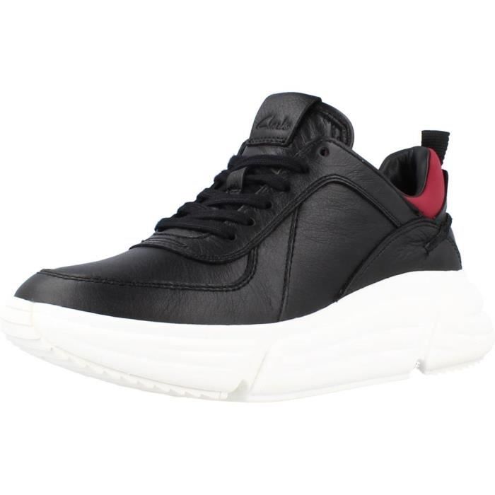 Clarks Basket Femme - CLARKS - 113853 Noir - Semelle Gomme - Doublure Textile