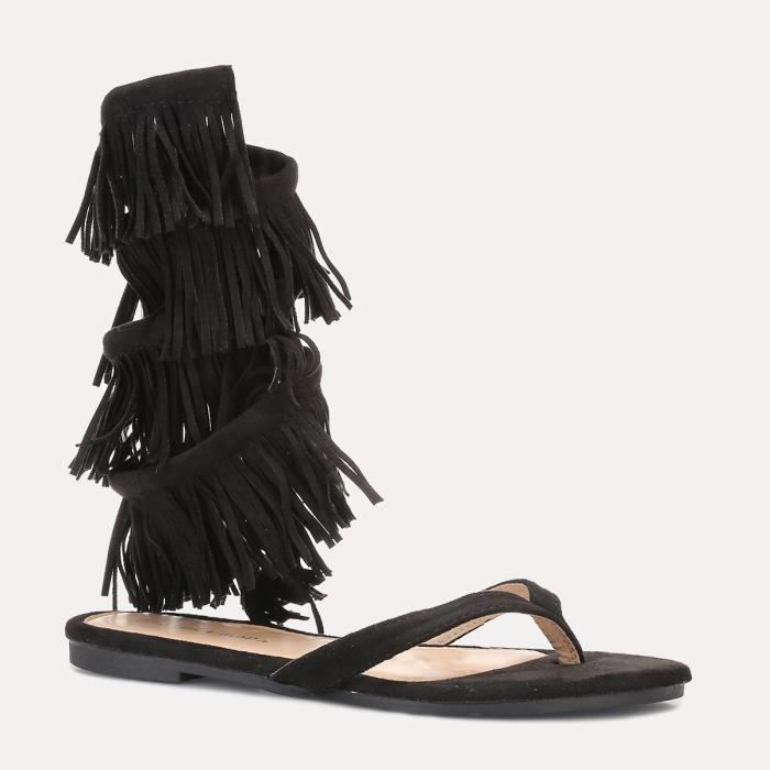 Chaussures plates noires tendance pour femmes avec nœud main image 0