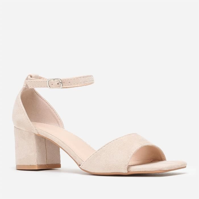 sandales beige femme