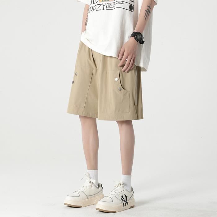 Short cargo coupe décontractée pour hommes en Beige