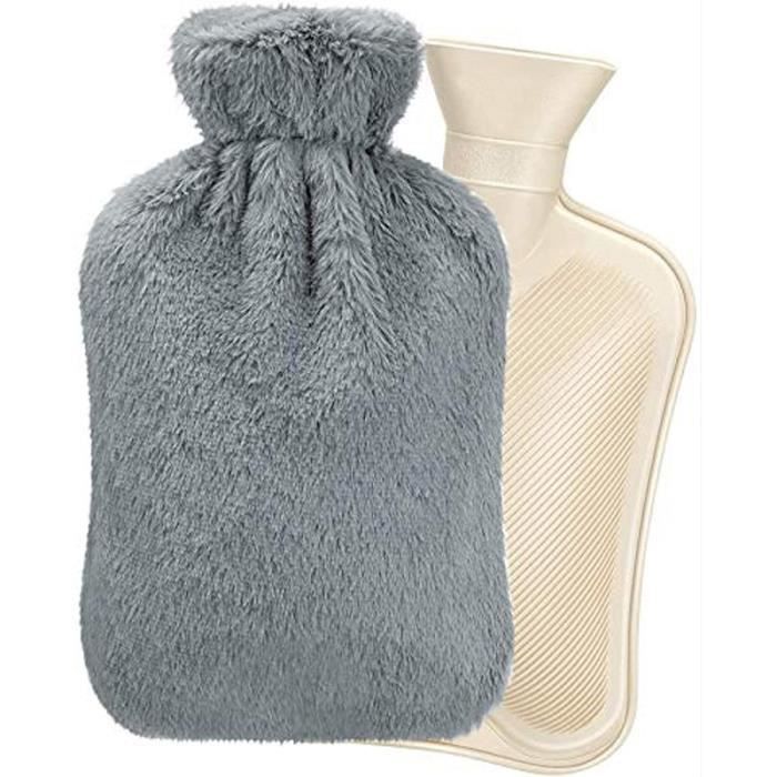 Bouillotte 2L Avec Housse Polaire Douce Lama Noël – Bouillotte Caoutchouc + Couverture Minky Chaleur Réconfortante Pour Enfants & Adultes