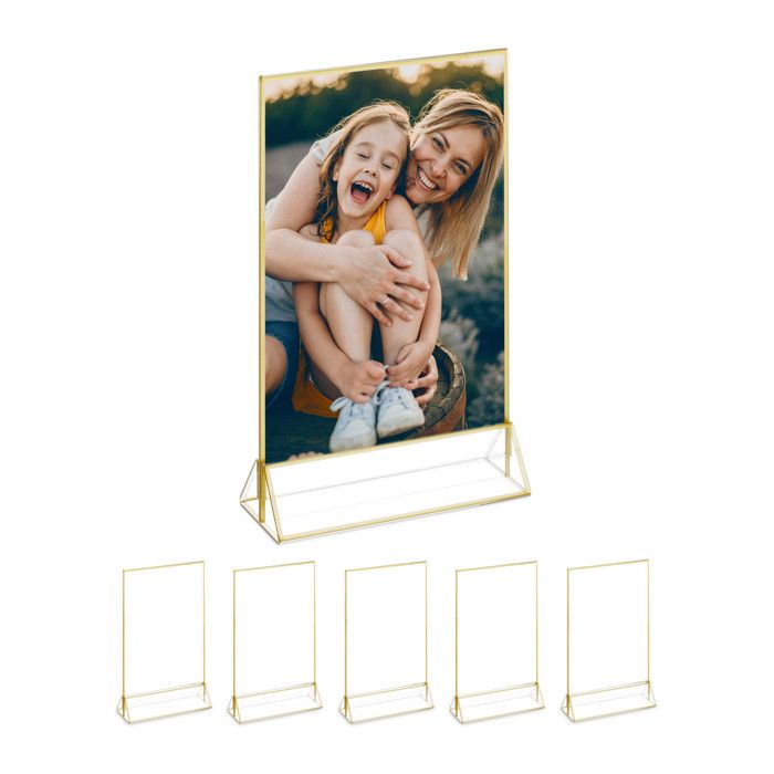 Porte Brochure A5 Relaxdays Présentoir De Table, Lot De 10, Format
