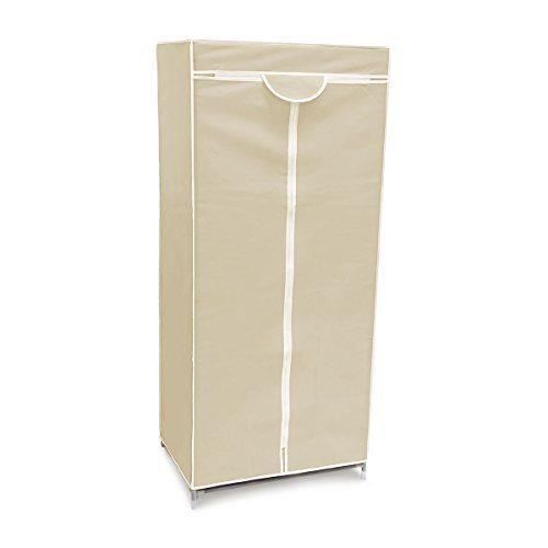 Relaxdays 10018691_127 Penderie Armoire Hauteur Tissu Beige 150 cm