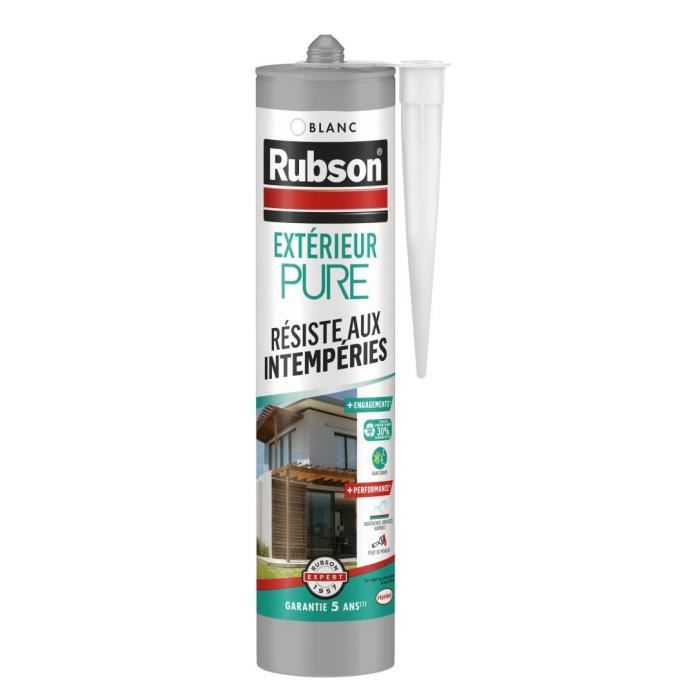 Mastic - RUBSON - PURE - Extérieur - Blanc - 280ml