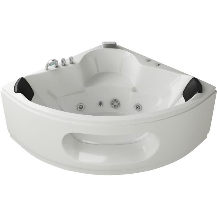 Baignoire Balneo Hydromassante 150x150x61cm Blanche Achat Vente Baignoire Kit Balneo Baignoire Balneo 150x150x61cm Cdiscount