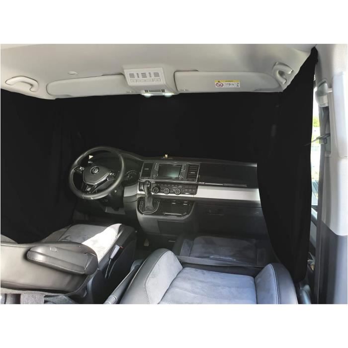 Rideaux Protection Solaire Bremer VW T5 T6 BREMER - Housse Protection Solaire Pour VW T5 T6 T6.1 - Rideaux Hayon/porte Battante - Noir Protection Insectes Voiture