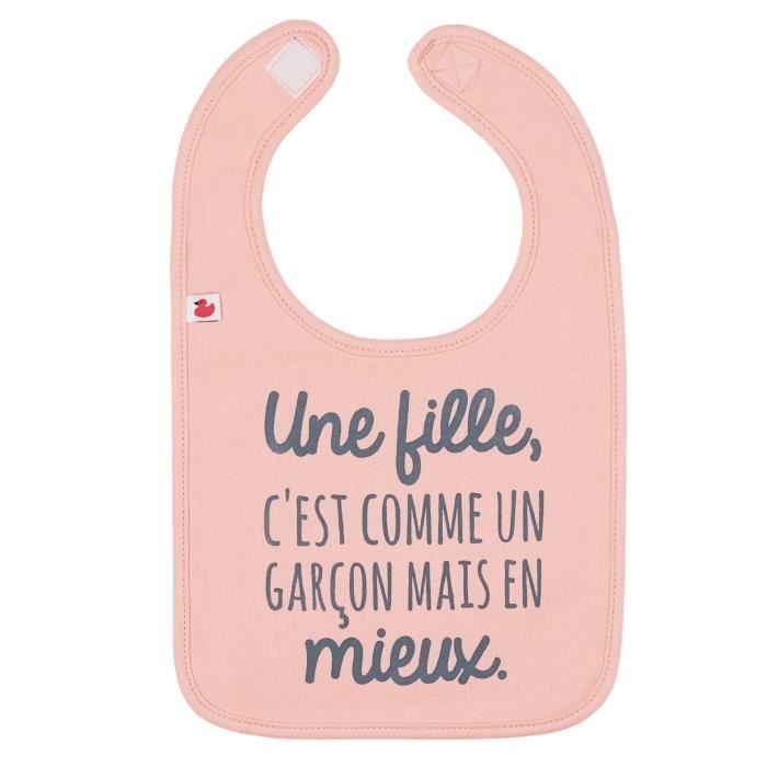 Bavoir Bebe Personnalise Une Fille C Est Comme Un Garcon Mais En Mieux Cdiscount Puericulture Eveil Bebe