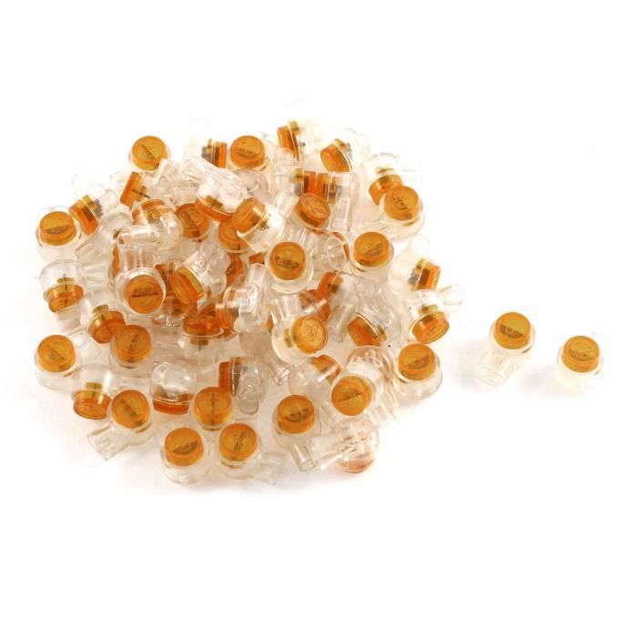 Connecteurs De Câble UY GTIWUNG - Lot De 400 - Étanches - Pour Câbles Téléphone/Données - Orange