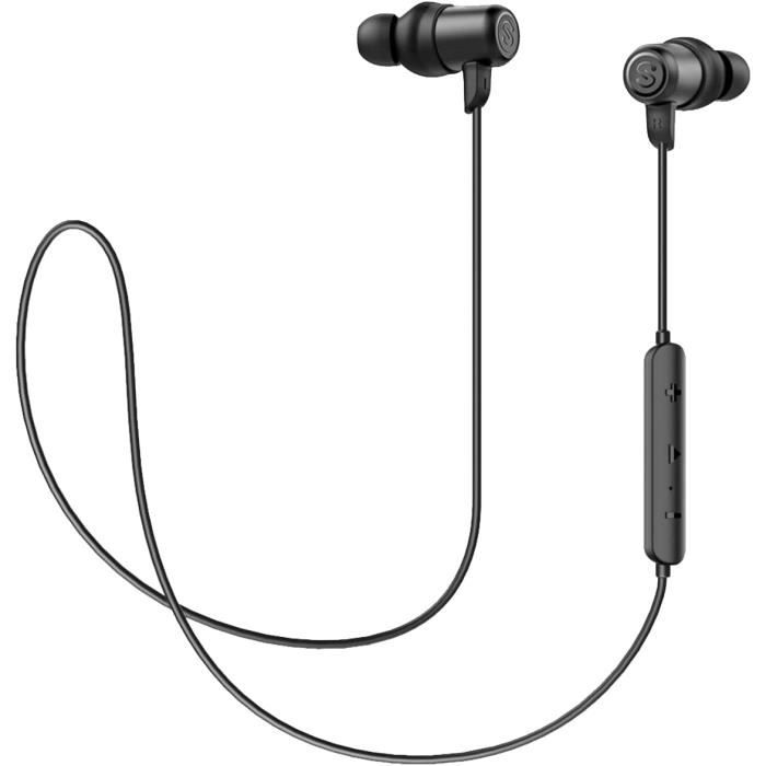 SoundPEATS Ecouteurs Bluetooth Filaire Cou, Value Ecouteurs sans Fil Sport Etanche IPX5 avec Micro Codec Audio aptx HD, Oreillet