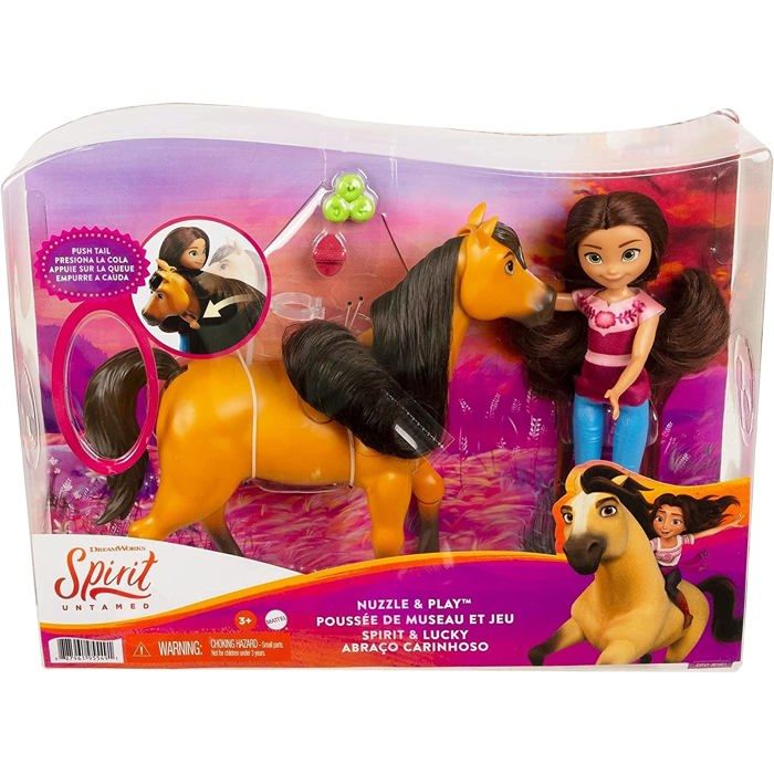 Coffret Spirit Poupee Lucky Et Cheval Brun Spirit 20 Cm Avec Accessoires  Set Jouet Fille Et 1 Carte Animaux - Cdiscount Jeux - Jouets