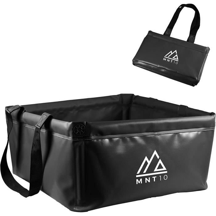 Seau Pliable 15 Litres Pour Camping Et Extérieur - PVC Renforcé, Léger, Lavable En Machine