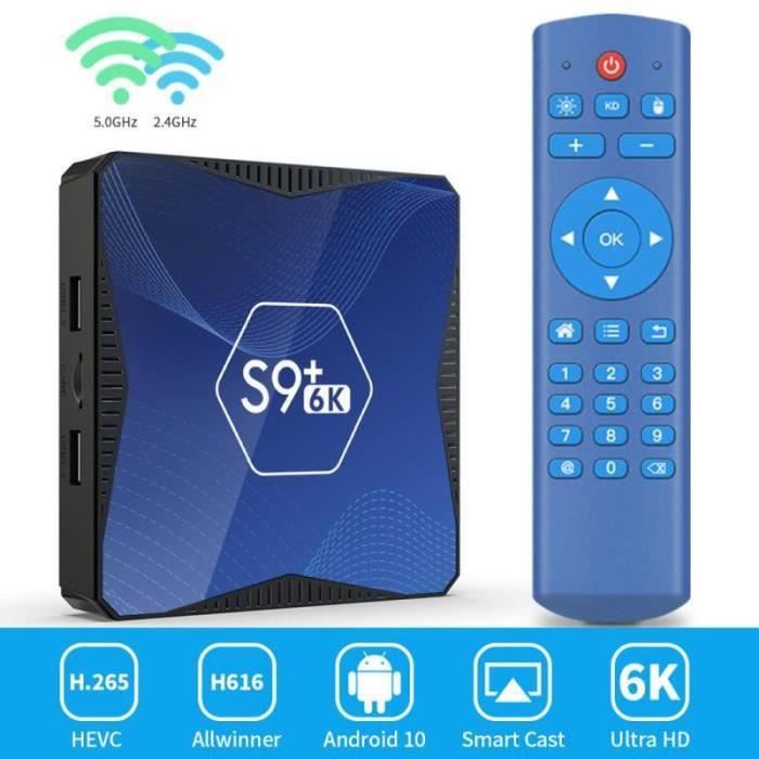 MEDIA STREAMER BOX MULTIMEDIA SUNNZO Android 100 Smart TV Box S9+ 4Go