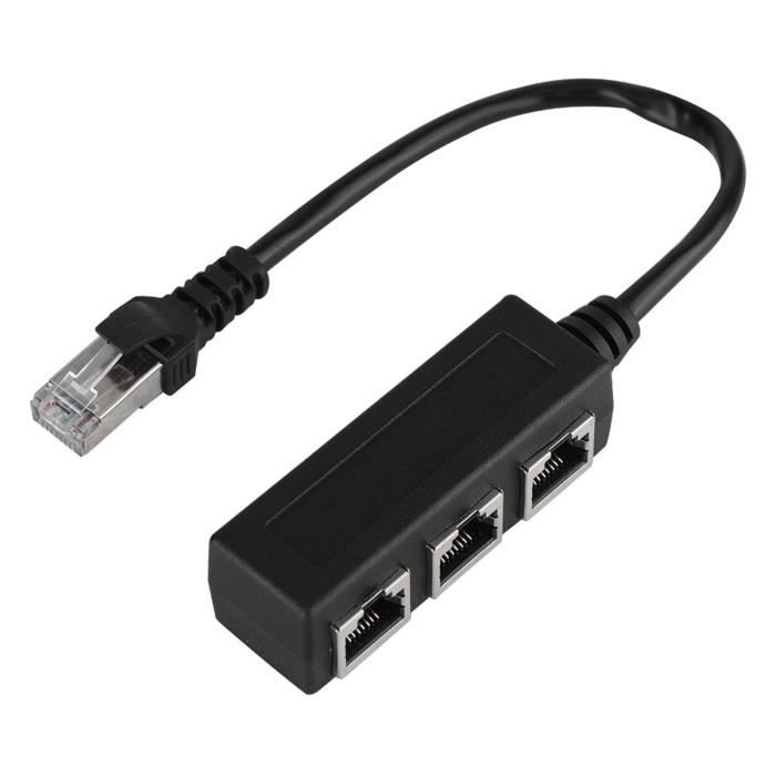 Câble Répartiteur Ethernet RJ45 1 Port âle Vers 2 Ports Feelles
