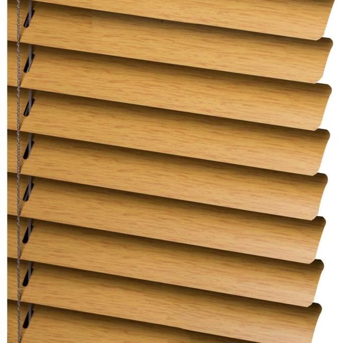 Store Vénitien Aluminium Imitation Bois - 60x140cm, Lumière Et Intimité Réglables Pour Bureau