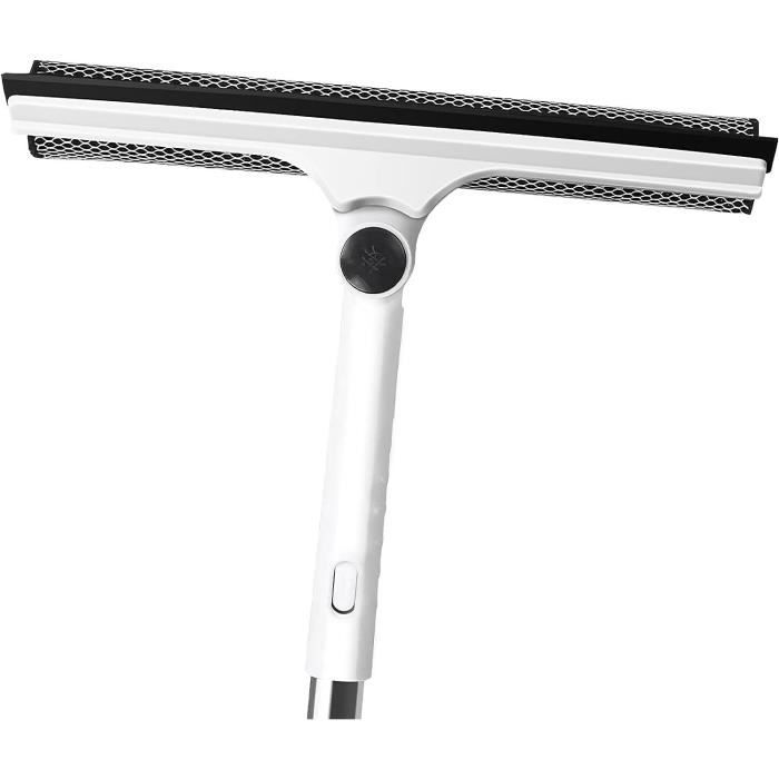 Raclette Télescopique 4,5m Avec Brosse Microfibre - Nettoyage Vitres Sans Échelle, 10 Rallonges - 14