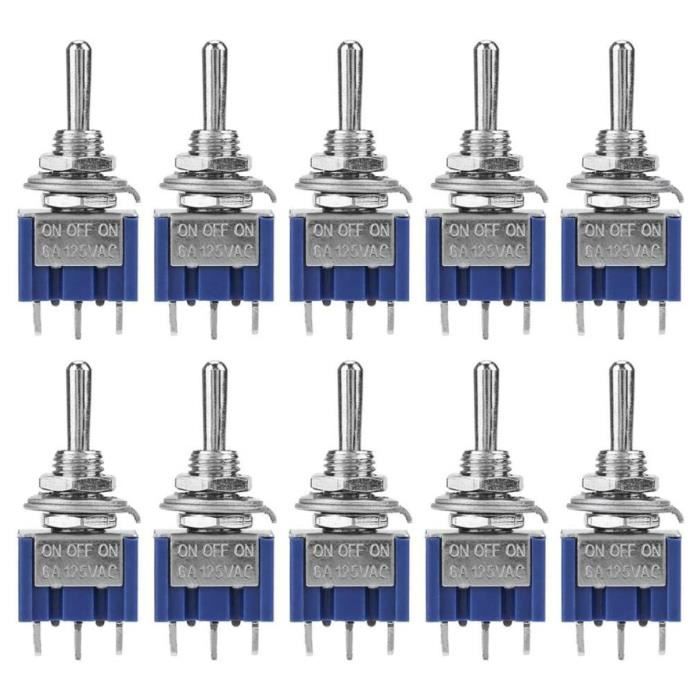 5 Uds Mini MTS-102 Interruptores De Palanca En Miniatura SPDT ON