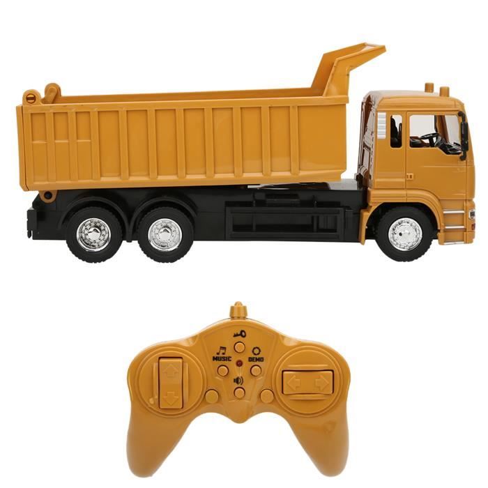 Camion Benne RC – Radiocommandé, Phares, Autonomie 60 Min – Jouet Chantier Dès 6 Ans