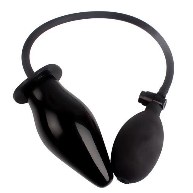 Plug Anal Gonflable XXL En Silicone - Dimensions 16x9 Cm - Noir - Marque NMC - Neuf