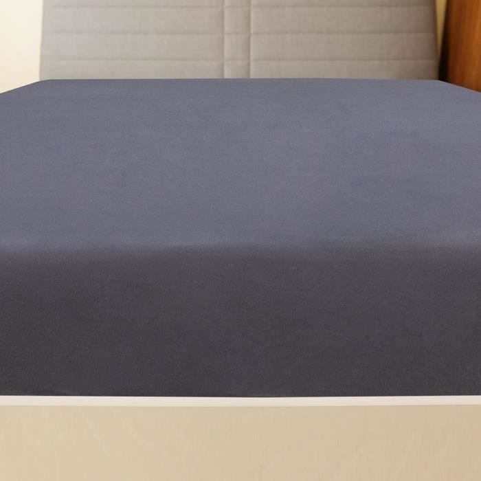 Drap-housse - ZERONE - ZR004 - Jersey - 100% Coton - Anthracite - 100x200 cm