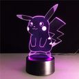 XR05794-Lampe Veilleuse 3D Pokemon Pikachu USB changements de 7 couleur LED Lampe bebe-1