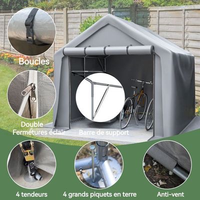 Abri de jardin en bois TIMBELA M306A - Stockage extérieur