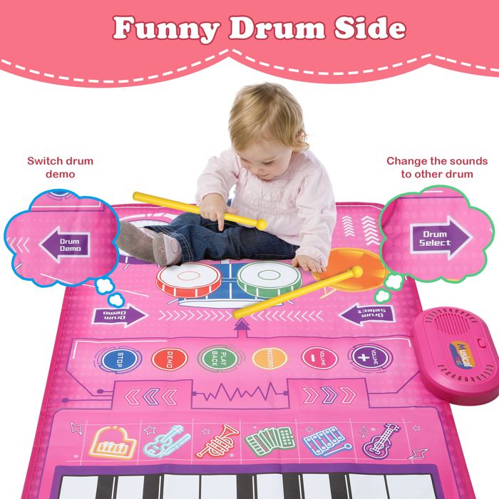 Tapis d'éveil avec piano et jouets pour bébé Dinosaure Tapis d'éveil avec piano et jouets pour bébé Dinosaure